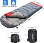 BISINNA Sleeping Bag with Pillow - 4 Season Backpacking Sleeping Bag Lightweight Waterproof Warm and Washable for Adults, Kids, Women, Men's Outdoors Camping, Hiking, Mountaineering - Image 3
