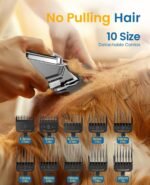 oneisall Dog Clippers for Grooming for Thick Heavy Coats/Low Noise Rechargeable Cordless Pet Shaver with Stainless Steel Blade/Waterproof Dog Shaver for Dogs Pets and Animals (Sliver) - Image 4
