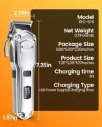 oneisall Dog Clippers for Grooming for Thick Heavy Coats/Low Noise Rechargeable Cordless Pet Shaver with Stainless Steel Blade/Waterproof Dog Shaver for Dogs Pets and Animals (Sliver) - Image 7