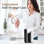 5-Speed Electric Hand Mixer, 800W Handheld Mixer with Turbo for Baking & Cooking, Kitchen Food Mixer with Storage Case & 5 Stainless Steel Attachments (2 Beaters, 2 Dough Hooks, 2 Whisks)-White - Image 5