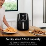Ninja AF161 Max XL Air Fryer that Cooks, Crisps, Roasts, Bakes, Reheats and Dehydrates, with 5.5 Quart Capacity, and a High Gloss Finish, Grey - Image 4