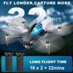 GPS Drone with Camera for Adults, 2K HD FPV Drones with Auto Return, Follow Me, Circle Fly, Waypoint Fly, Stable Hover, Brushless Motor, Foldable 5G Transmission Remote Control Quadcopter - Image 9