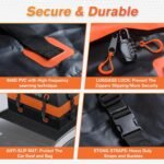 Car Rooftop top Cargo Carrier 21 Cubic feet Waterproof for All Cars with/Without Rack, Includes Anti-Slip Mat, 10 Reinforced Straps, 6 Door Hooks, Luggage Lock - Image 4
