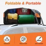 Car Rooftop top Cargo Carrier 21 Cubic feet Waterproof for All Cars with/Without Rack, Includes Anti-Slip Mat, 10 Reinforced Straps, 6 Door Hooks, Luggage Lock - Image 5