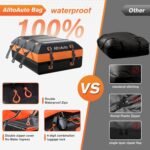 Car Rooftop top Cargo Carrier 21 Cubic feet Waterproof for All Cars with/Without Rack, Includes Anti-Slip Mat, 10 Reinforced Straps, 6 Door Hooks, Luggage Lock - Image 6