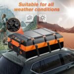 Car Rooftop top Cargo Carrier 21 Cubic feet Waterproof for All Cars with/Without Rack, Includes Anti-Slip Mat, 10 Reinforced Straps, 6 Door Hooks, Luggage Lock - Image 7