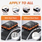 Car Rooftop top Cargo Carrier 21 Cubic feet Waterproof for All Cars with/Without Rack, Includes Anti-Slip Mat, 10 Reinforced Straps, 6 Door Hooks, Luggage Lock - Image 8