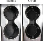 SINGARO Car Cup Coaster, 4PCS Universal Non-Slip Cup Holders Embedded in Ornaments Coaster, Car Interior Accessories, Black - Image 4