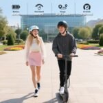 Electric Scooter for 10+, 350W Motor, Max 12Miles Long Range, 19 MPH Max Speed, 8.5" Solid Tire, Lightweight Foldable E-Scooter with Dual Braking, Digital Display, Cruise Control - Image 4