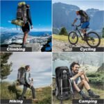 Night Cat Hiking Backpacks 70L Camping Backpacking Packs for Men Women Lightweight Outdoor for Mountaineering Traveling, No Internal Frame - Image 6
