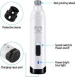 Casfuy Dog Nail Grinder Upgraded - Professional 2-Speed Electric Rechargeable Pet Nail Trimmer Painless Paws Grooming & Smoothing for Small Medium Large Dogs & Cats (White) - Image 6
