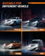 SEALIGHT H11 H8 H16 LED Fog Light Bulbs or DRL, Real 360° illumination Fog Bulbs, 6000K 400% Brightness Upgraded, H16 Front Fog Lamp,Non-polarity, Pack of 2, Plug&Play - Image 6