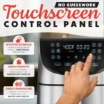 Gourmia Digital Air Fryer Oven – 8 QT, FryForce 360° Technology, 12 Presets, Touchscreen, XL Nonstick Basket, Dishwasher Safe, 1700W, Stainless Steel - Image 4