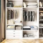 Closet Organizers Bins 6 Packs - Large Closet Shelf Organizer with Handles, Fabric Trapezoid Storage Bins, Collapsible Storage Cubes for Clothes, Towels, Light Gray - Image 3