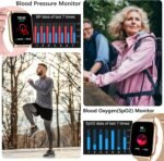 Smart Watch 45mm for Women Men(Dial/Answer Calls), 2.0" Fitness Tracker Watch with Heart Rate/Blood Pressure/Blood Oxygen Monitor for Android iOS - Image 5