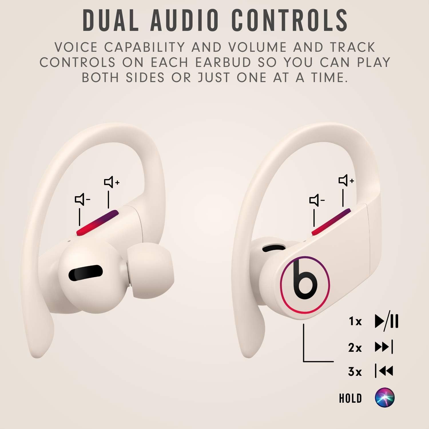 Beats Powerbeats Pro Wireless Earbuds - Apple H1 Headphone Chip, Class 1 Bluetooth Headphones, 9 Hours of Listening Time, Sweat Resistant, Built-in Microphone - Ivory - Image 5