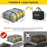 WILDROAD Car Roof Bag Rooftop Cargo Carrier, 21 Cubic Feet Waterproof Roof Luggage Cargo Carrier Bag with Anti-Slip Mat for All Cars Vehicles SUV with/without Rack (21 Cubic Feet) - Image 3