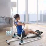GYMAX Rowing Machine for Home, 265LBS Weight Capacity Hydraulic Rowing Machine with Adjustable Cylinder Resistance up to 110lbs & LCD Monitor, Compact Full Motion Rower for at Home Exercise - Image 5