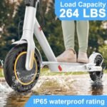 E Scooter for Adults 19-22 MPH 350/500W Motor 281/441Wh Battery,8.5"/10" Tires,Motorized Scooter Up to 22 Miles Range, Foldable Scooter with Double Shock Absorption/Bearing 265 LBS/APP Control - Image 7