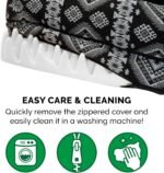 Furhaven Orthopedic Dog Bed for Large/Medium Dogs w/ Removable Bolsters & Washable Cover, For Dogs Up to 55 lbs - Plush & Southwest Kilim Woven Decor Sofa - Black Medallion, Large - Image 5