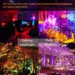 LED Flood Light Outdoor 25W, 250W Equivalent 2500LM, RGB Color Changing FloodLights by App Control, DIY Scenes - Timing - Dimmable Bright White Light 2700K-6500K, Uplights for Events, US-3 Plug - Image 4