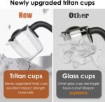 SOWTECH Coffee Machine, 3.5 Bar Espresso Cappuccino Machine with Milk Frother, 1-4 Cup Portable Coffee Maker for Latte, Cappuccino, 800W, Black - Image 5