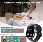 Smart Watch for Men Women, 1.83" HD Touchsreen, Bluetooth Calling, 5 ATM Water-Resistance, 130+ Sports Modes, Health, Fitness & Sleep Tracker, Timer, Fitness Watch for Android/iOS (Black) - Image 5
