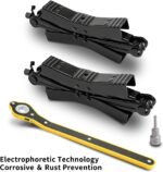 Camper Wheel Chock Stabilizer 2 Sets, Double Speed Heavy Duty Truck RV Tire Scissor Locking X Chock, Camper Accessories for Travel Trailers Tire Chalks, Anti Rust Coating, Fit for 3.5” to 12” - Image 3