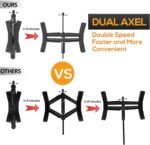 Camper Wheel Chock Stabilizer 2 Sets, Double Speed Heavy Duty Truck RV Tire Scissor Locking X Chock, Camper Accessories for Travel Trailers Tire Chalks, Anti Rust Coating, Fit for 3.5” to 12” - Image 5