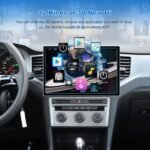 6+128GB 13 inch Double Din Touch Screen Android Car Stereo with Front and Rear Camera Octa Core Android 13 QLED Bluetooth GPS Radio DSP AM FM RDS SWC WiFi MIC - Image 3