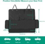 Dog Car Seat Cover for Back Seat Cover,Non Stick Fur Rear Seat Protector for Pet,Nonslip Waterproof Durable Universal Fit Interior Backseat Covers for Auto Van SUV - Image 3
