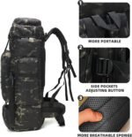 King'sGuard 70L Camping Hiking Backpack Tactical Backpack Military Molle Rucksack Backpack for Outdoor - Image 4
