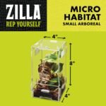 Zilla Micro Habitat Terrarium, Arboreal, with Locking Latch, for Isopods, Spiders, Insects, Small - Image 5
