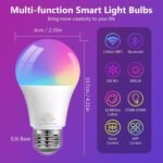 DAYBETTER Smart Light Bulbs, Smart Bulb That Compatible with Alexa & Google Home, 2.4G WiFi Bluetooth Alexa Light Bulbs, RGBCW Color Changing LED Light Bulb, 60W Equivalent, 800LM, 6Pack - Image 5
