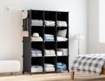 HOMIDEC Closet Organizers and Storage, 12 Cube Storage Organizer, Portable Closet Organization Clothes Shelves for Kids, Closet, Bedroom, Bathroom, Office, Black - Image 3