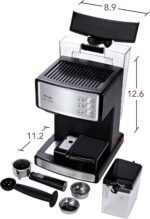 Mr. Coffee Espresso and Cappuccino Machine Stainless Steel Programmable Coffee Maker with Automatic Milk Frother 15-Bar Pump Ideal for Home Baristas - Image 5