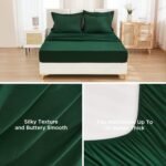 Andency Queen Comforter Set 7 Piece Dark Emerald Green - Bed in a Bag Queen Boho Lightweight Fluffy Tufted Bedding Sets with Comforter, Sheets, Pillowcases & Shams - Image 5