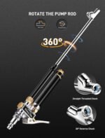 Heavy Duty Tire Inflator with Pressure Gauge, 16.5 Inch Extended Dual Head Air Chuck with Pressure Gauge, 10-120 PSI, Semi Truck Tire Chuck for Rv Car Air Compressor Accessories - Image 5