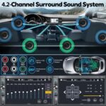 QLED Double Din Car Stereo with Dash Cam & Backup Camera, Wireless Apple CarPlay & Android Auto, Bluetooth, 4.2-Ch 2 Subwoofers Outputs, 7" QLED Touchscreen, MirrorLink, FM/AM Radio - Image 4