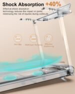 WELLFIT Incline Treadmill for Home, Heavy Duty Treadmills with 3.5HP 8.6MPH 375 lb Capacity, 18 inch Wide Running Area Commercial Treadmill with LED Screen and Bluetooth Player - Image 6