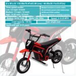 Kids Electric Dirt Bike, 24-Volt 350-Watt Electric Motorcycle, Up to 14.29 MPH, for Kids 8-14, 3-Speed Modes, Maximum Load 135 Lbs. - Image 9