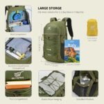 SKYSPER Hiking Backpack for Men Women, 35L Travel Backpack Waterproof Camping Backpack Outdoor Lightweight Daypack - Image 5