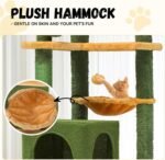 DWVO Cactus Cat Tree for Large Cats: 60" Tall with Self-Grooming Brush, Cute Kitten Climbing Tower for Indoor Kittens with Cat Condo, Top Perch, Basktet, Sisal Scratching Posts, Dangling Ball - Image 5