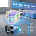 Tikom Robot Vacuum and Mop Combo, 6000Pa Automatic Robotic Vacuum Cleaner, Smart Mapping, 150 Min Max, Ideal for Pet Hair, Hardfloors, Carpets, Home(L8000 Pro) - Image 3