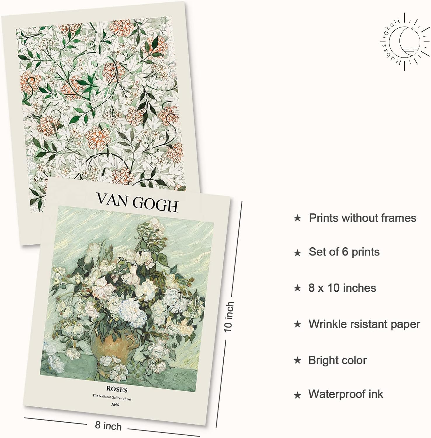 Habseligkeit Sage Green Master Wall Art Prints, Abstract Matisse Wall Art Exhibition Posters, Vintage Art Boho Art Prints, Retro Room Decor for Aesthetic Bedroom（8x10inch, Unframed - Image 3