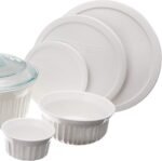 CorningWare French White 10-Pc Ceramic Bakeware Set with Lids Chip and Crack Resistant Stoneware Baking Dish, Microwave, Dishwasher, Oven, Freezer and Fridge Safe - Image 4