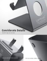 Lamicall Cell Phone Stand, Phone Dock : Cradle, Holder, Stand, Compatible with Phone 12 Mini 11 Pro Xs Xs Max Xr X 8 7 6 6s Plus 5 5s 5c All Android Smartphone Charging, Accessories Desk - Gray - Image 6