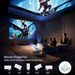 Mini Projector with WiFi and Bluetooth, Portable Outdoor Movie Projector Supports 4K/8K with Android System, Smart Proyector for Home Theater, Business Presentation, Gmaing - Image 6