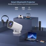Mini Projector with WiFi and Bluetooth, Portable Outdoor Movie Projector Supports 4K/8K with Android System, Smart Proyector for Home Theater, Business Presentation, Gmaing - Image 7