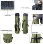 Allnice Durable Canvas Fishing Rod & Reel Organizer Bag Travel Carry Case Bag- Holds 5 Poles & Tackle - Image 3